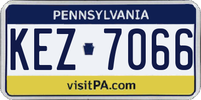 PA license plate KEZ7066