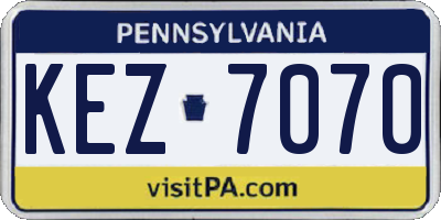 PA license plate KEZ7070
