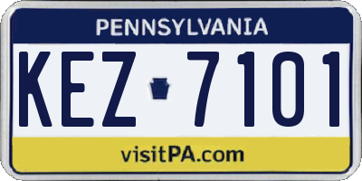 PA license plate KEZ7101