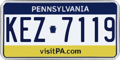 PA license plate KEZ7119