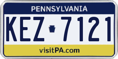PA license plate KEZ7121