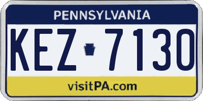 PA license plate KEZ7130