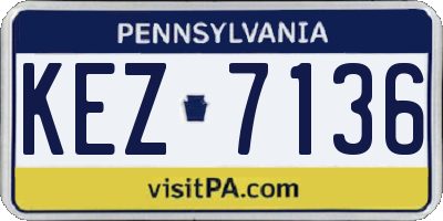 PA license plate KEZ7136