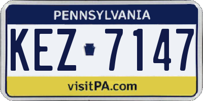 PA license plate KEZ7147