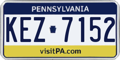 PA license plate KEZ7152