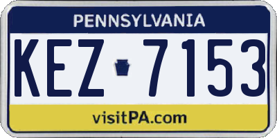 PA license plate KEZ7153