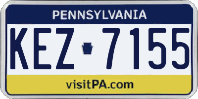 PA license plate KEZ7155
