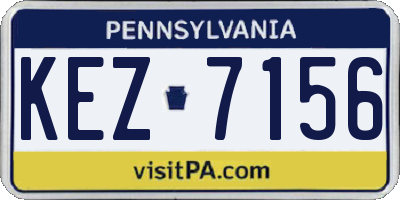 PA license plate KEZ7156