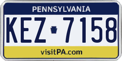 PA license plate KEZ7158