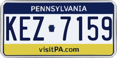 PA license plate KEZ7159