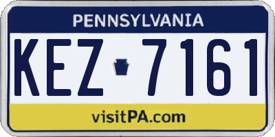 PA license plate KEZ7161