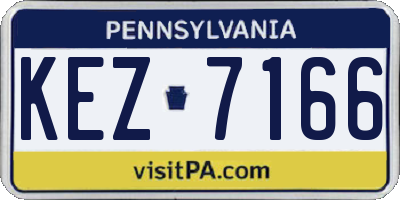 PA license plate KEZ7166