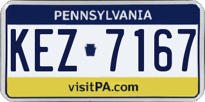 PA license plate KEZ7167