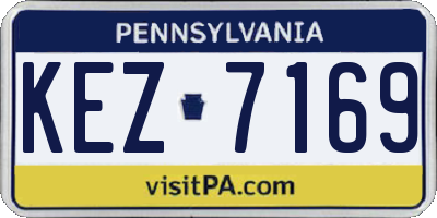 PA license plate KEZ7169