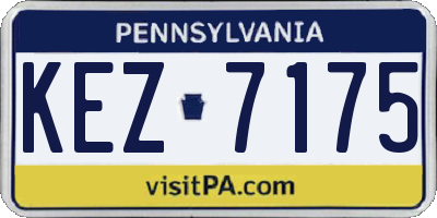 PA license plate KEZ7175