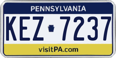 PA license plate KEZ7237