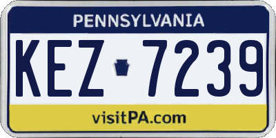 PA license plate KEZ7239