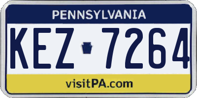 PA license plate KEZ7264
