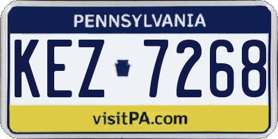 PA license plate KEZ7268