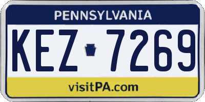 PA license plate KEZ7269