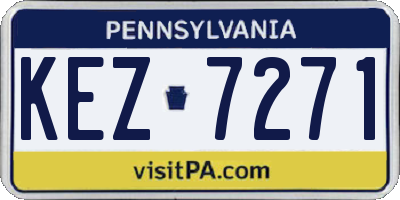 PA license plate KEZ7271
