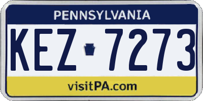 PA license plate KEZ7273