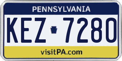PA license plate KEZ7280