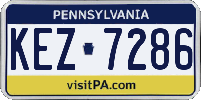 PA license plate KEZ7286