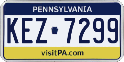 PA license plate KEZ7299