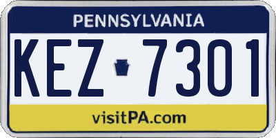 PA license plate KEZ7301