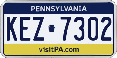 PA license plate KEZ7302