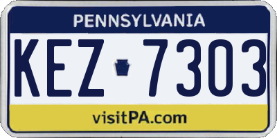 PA license plate KEZ7303