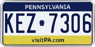 PA license plate KEZ7306