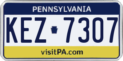 PA license plate KEZ7307