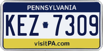 PA license plate KEZ7309