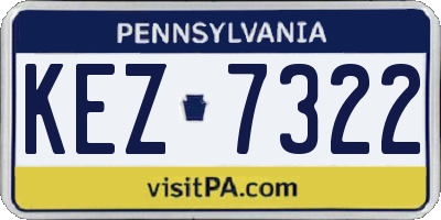 PA license plate KEZ7322