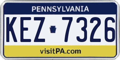 PA license plate KEZ7326