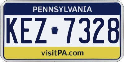 PA license plate KEZ7328