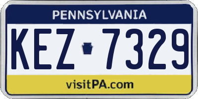 PA license plate KEZ7329