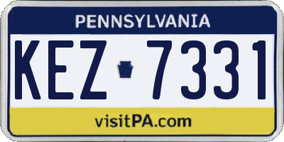 PA license plate KEZ7331