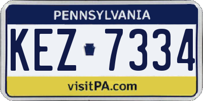 PA license plate KEZ7334