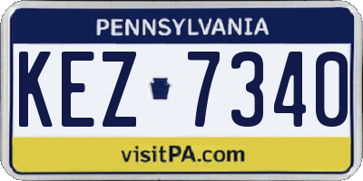 PA license plate KEZ7340