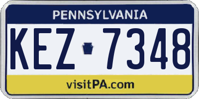 PA license plate KEZ7348