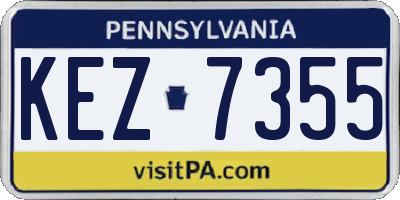 PA license plate KEZ7355