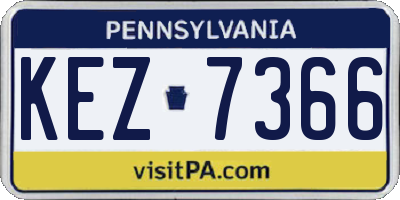 PA license plate KEZ7366