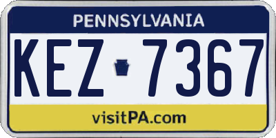 PA license plate KEZ7367