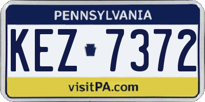 PA license plate KEZ7372