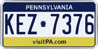PA license plate KEZ7376