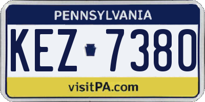 PA license plate KEZ7380