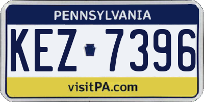 PA license plate KEZ7396